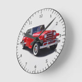 1951 rode jeepster boven op klok (Hoek)