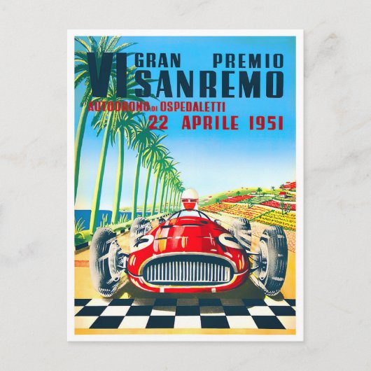 1951 San Remo Italië Grote Prijs  wedstrijden Briefkaart (Voorkant)