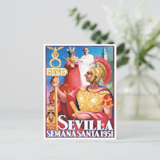 1951 Sevilla Spanje oud-briefkaart Briefkaart (Staand voorkant)