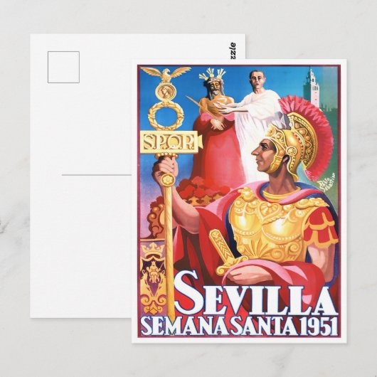 1951 Sevilla Spanje oud-briefkaart Briefkaart (Voorkant / Achterkant)