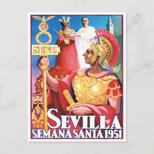1951 Sevilla Spanje oud-briefkaart Briefkaart (Voorkant)