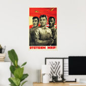 1951 Sovjet Propaganda Poster Naties voor vrede (Thuiskantoor)