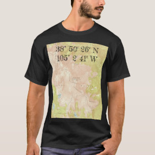 1951 USGS Topo Kaart met piekpieken T-shirt