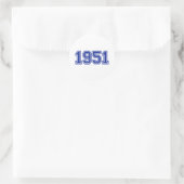 1951 Verjaardag Ronde Sticker (Tas)