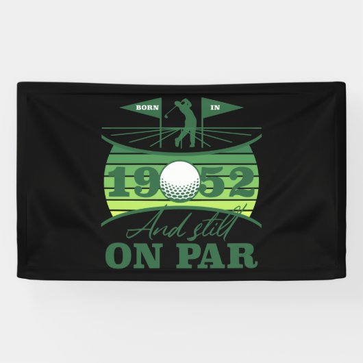 1952 70e verjaardag Golf Lover Spandoek (Horizontaal)
