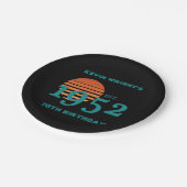 1952 70ste zonsondergang op de geboorte papieren bordje (Gekanteld)