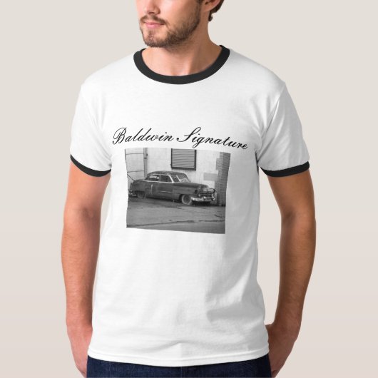 1952 Cadillac Baldwin Handtekening T-shirt (Voorkant)