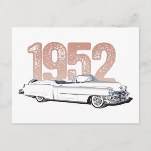 1952 Cadillac Coupe de Ville, witte converteerbaar Briefkaart