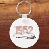 1952 Cadillac Coupe de Ville, witte converteerbaar Sleutelhanger (Voorkant)
