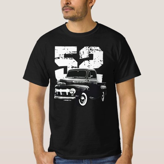 1952 F1 F100 Front Three Quarter Uitzicht Silhouet T-shirt (Voorkant)