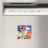 1952 Feria de Sevilla vintage-reis Magneet (Insitu (Vaatwasser))