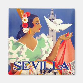 1952 Feria de Sevilla vintage-reis Magneet