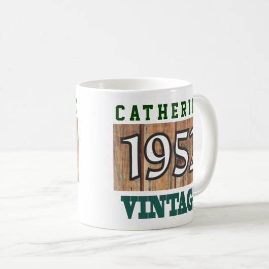 1952 Geboortejaar - Verjaardag Koffiemok (Voorkant rechts)