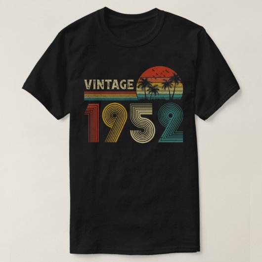1952, geboren in 1952 70e verjaardag, geschenken t-shirt (Design voorkant)