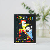 1952 Havana Carnival vintage briefkaart (Staand voorkant)