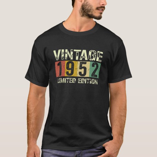  1952 Limited Edition 70th Birthday T-shirt (Voorkant)