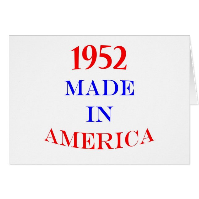 1952 Made in America (Voorkant Horizontaal)