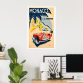 1952 Monaco Grand Prix Vintage Racing Poster (Thuiskantoor)
