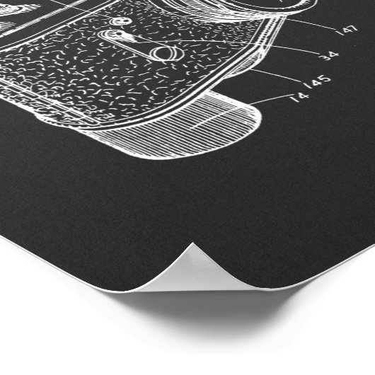 1952 Reflex Camera Patent Art Drawing Print (Hoek)