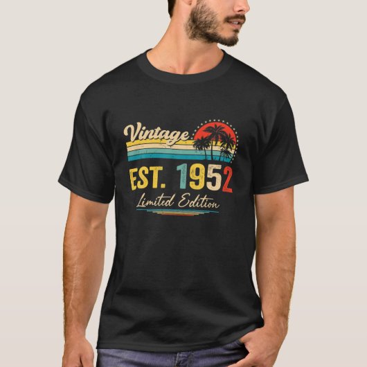  1952 Retro 70 jaar oud Geweldige 70e T-shirt (Voorkant)