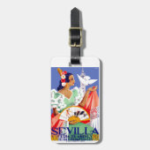 1952 Sevilla Spanje - Eerlijk Poster april Bagagelabel (Voorkant verticaal)