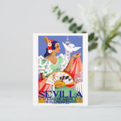 1952 Sevilla Spanje - Eerlijk Poster april Briefkaart (Staand voorkant)
