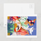 1952 Sevilla Spanje - Eerlijk Poster april Briefkaart (Voorkant / Achterkant)