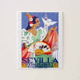 1952 Sevilla Spanje - Eerlijk Poster april Legpuzzel
