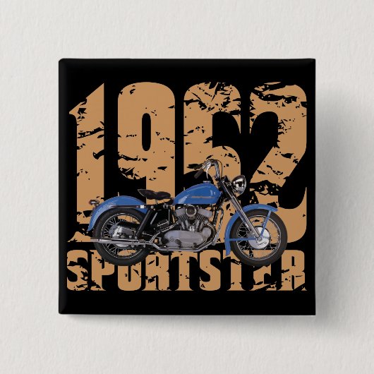 1952 Sportster Vierkante Button 5,1 Cm (Voorkant)