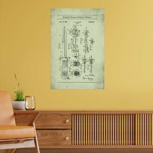 1952 US Patent 2728159 - Bayonet Poster (Woonkamer 2)