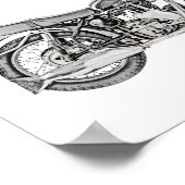 1952 Velocette Venom Motorcycle Illustration Poster (Hoek)