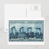 1952 Vrouwen in de Amerikaanse gewapende dienst St Briefkaart (Voorkant / Achterkant)