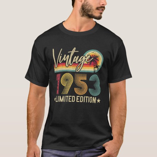  1953 68e verjaardag Gift 68 jaar oud T-shirt (Voorkant)
