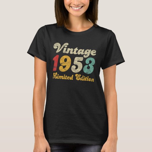 1953 69 jaar oud 69e verjaardag t-shirt (Voorkant)