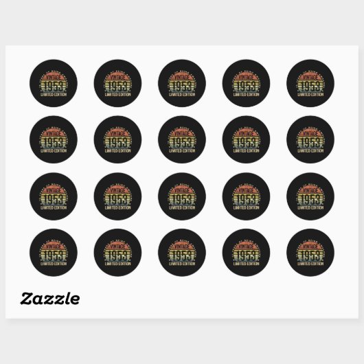 1953 70 70ste ronde sticker (Vel)