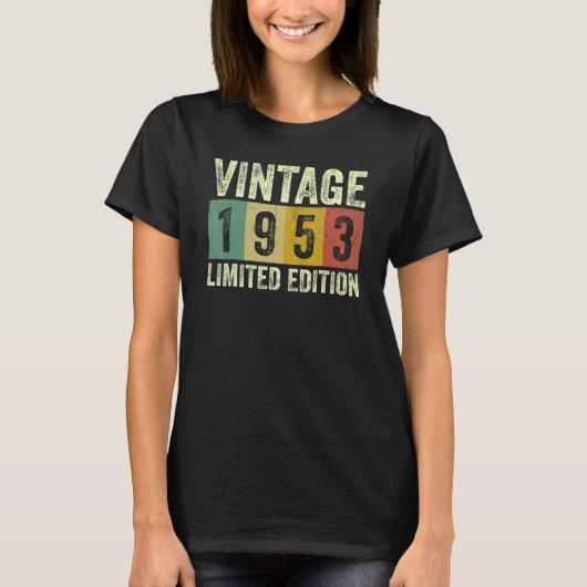 1953 70 jaar oude 69e verjaardag t-shirt (Voorkant)