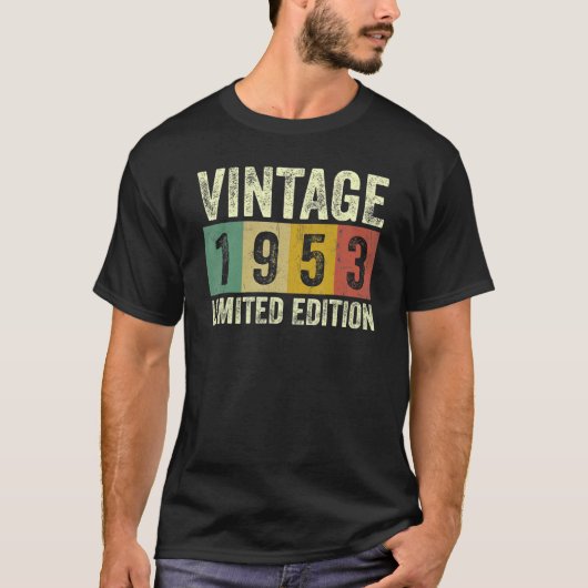 1953 70 jaar oude 69e verjaardag t-shirt (Voorkant)