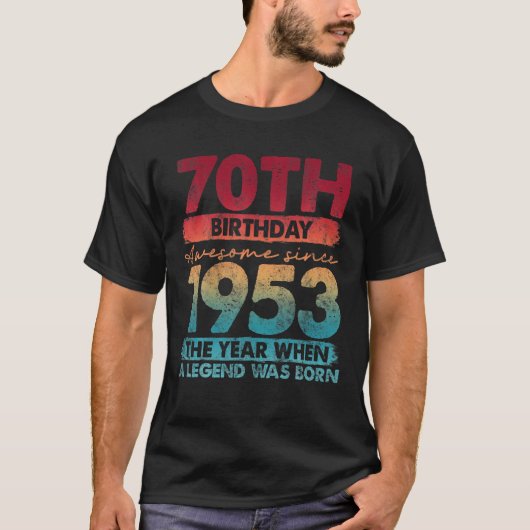 1953 70 jaar oude Gifts Limited Edition 70t T-shirt (Voorkant)