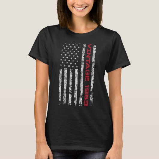  1953 70e verjaardag 70 jaar oude Amerikaanse vlag T-shirt (Voorkant)