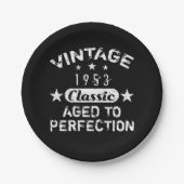  1953 70e verjaardag papieren bordje (Voorkant)