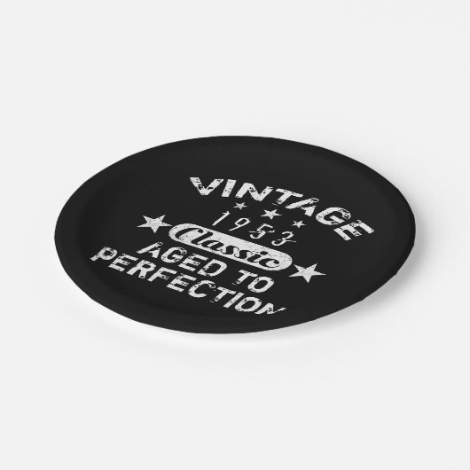  1953 70e verjaardag papieren bordje (Gekanteld)