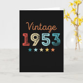  1953 70e verjaardag van de retro Gift 70 jaar oud Kaart (Gele Bloem)