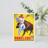 1953 Afvalreis Feria de Pamplona Briefkaart (Staand voorkant)