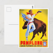 1953 Afvalreis Feria de Pamplona Briefkaart (Voorkant / Achterkant)