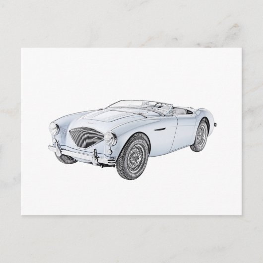 1953 Austin-Healey 100 Briefkaart (Voorkant)