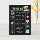 1953 Birthday Year Fun Trivia Facts Kaart (Gele Bloem)