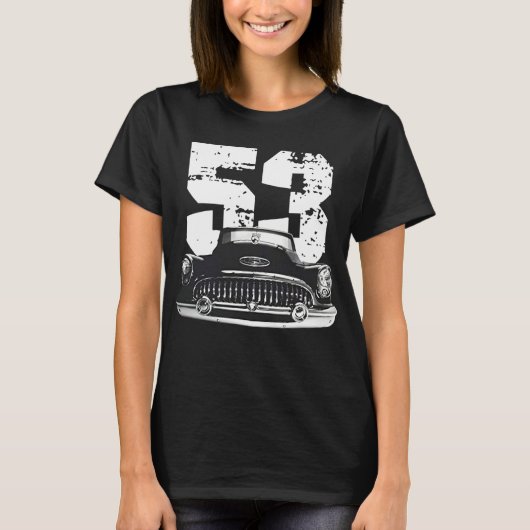 1953 Buick Special Front Grill Uitzicht Silhouette T-shirt (Voorkant)