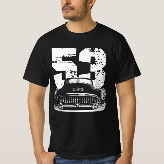 1953 Buick Special Front Grill Uitzicht Silhouette T-shirt (Voorkant)
