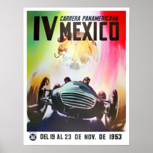 1953 Carrera Panamericana  racing Poster