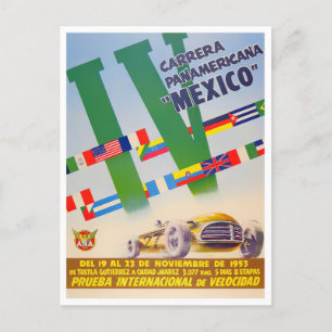 1953 Carrera Panamericana vintage car race Briefkaart